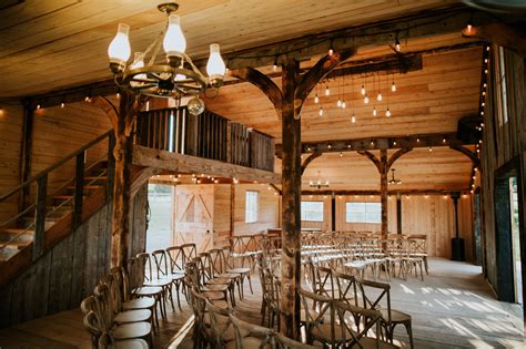 A Look At The Inside Of Our Heritage Barn Set Up With Cross Back Chairs