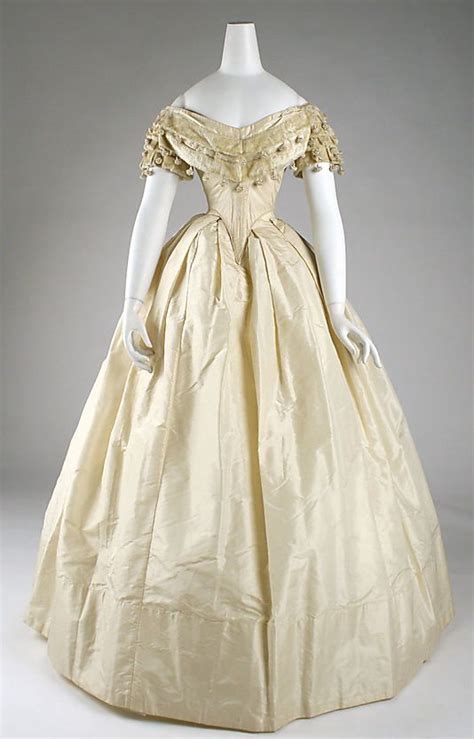 My plan wasn't to perfectly replicate it, just to create my. Silk evening dress, front view, American, c.1860. Low body ...