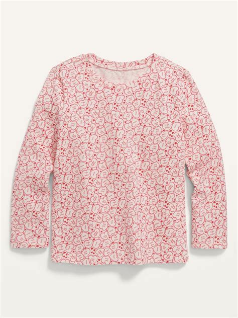 Printed Long Sleeve T Shirt For Toddler Girls Old Navy