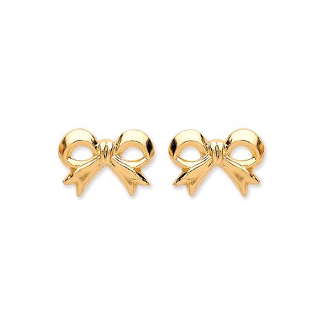 9ct Bow Stud Earrings The Luxury Brand