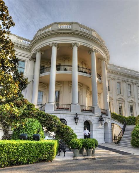 White House South Portico Hdr Panorama In 2020 White House Washington