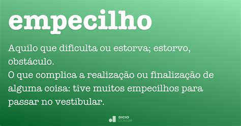 Empecilho Ou Impecilho Qual é O Correto