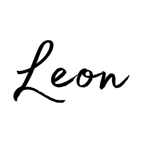Leon Name Calligraphy Leon T Shirt Teepublic