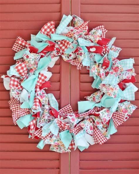How To Make An Easy Rag Wreath Rag Wreath Rag Wreath Tutorial Door