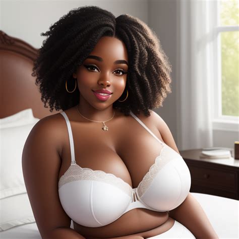 Ai That Create Images Black Woman With Big Breasts White Bra Voluptuous