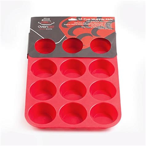 Ovenart Bakeware European Lfgb Silicone Muffin Pan 12 Cup Red The