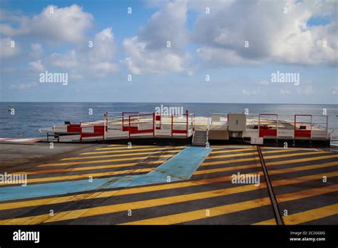 A Helicopter Landing Pad By The Sea Stock Photo Alamy