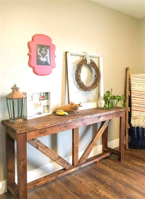 Diy Console Table Out Of 2x4s A Turtles Life For Me