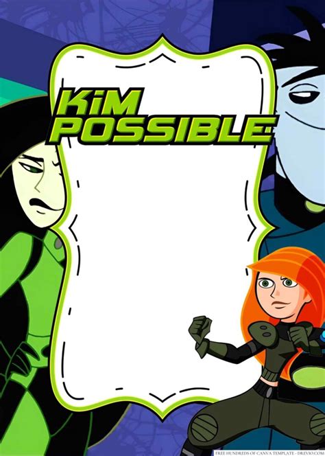 Kim Possible A Sitch In Time Canva Birthday Invitation Templates Download Hundreds FREE