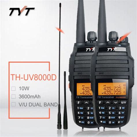 2PCS TYT TH-UV8000D walkie talkie 10W Upgrade Version VHF UHF Crossband Repeater - Two-Way Radio