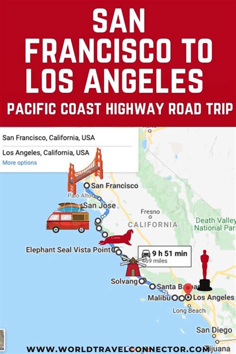 Drive From Los Angeles To San Francisco On Pacific Coast Highway