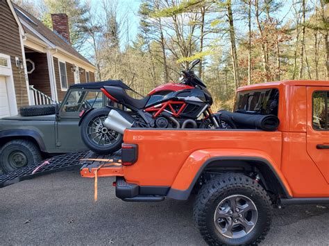 In this article, we have added proven and easy methods for loading and transporting your motorcycle on a truck. Motorcycle (not a dirt bike) in the bed. | Jeep Gladiator ...