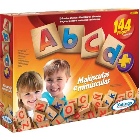 Brinquedo Educativo Madeira Abcd Alfabeto Letras 144 Peças Mercado Livre