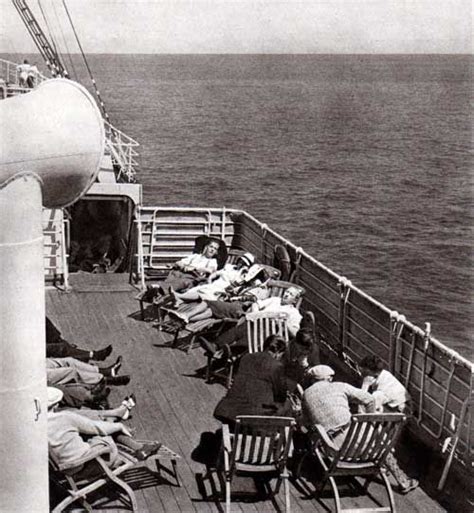 Third Class Passengers Relaxing On The Deck Of A Steamship Of The
