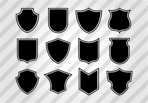 Free Vintage Shield Shapes Vector Download Free Vector Art Stock