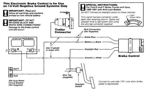 Elecbrakes must be connected to trailer wiring circuits as outlined in the wiring diagram. Reese Pilot Brake Controller