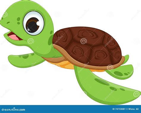 Cute Cartoon Turtle Clip Art
