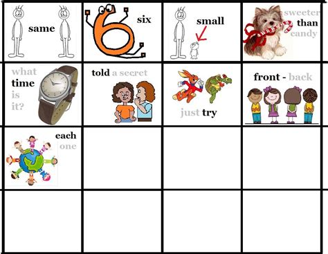 Free To Print Picture Sight Words 3rd Grade 5 Dolch Fry Flash