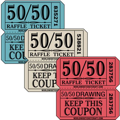 Buy Raffle Tickets For A 50 50 Drawing Fundraiser Worldwide