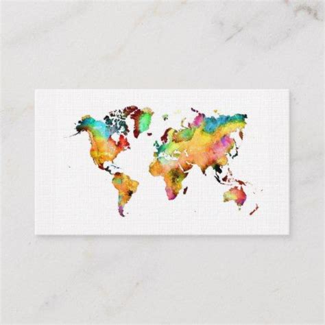 World Map Business Cards Zazzle Business Card Design Business Card