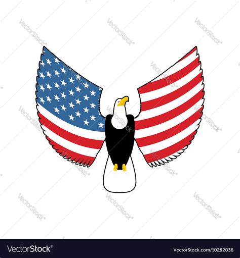 Eagle With American Flag Wings Usa National Symbol