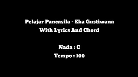 Pelajar Pancasila Eka Gustiwana With Lyrics And Chord Youtube