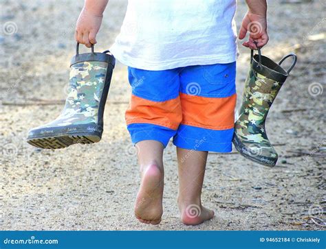 Boy Walking Stock Photo Image Of Bare Exercising Feet 94652184