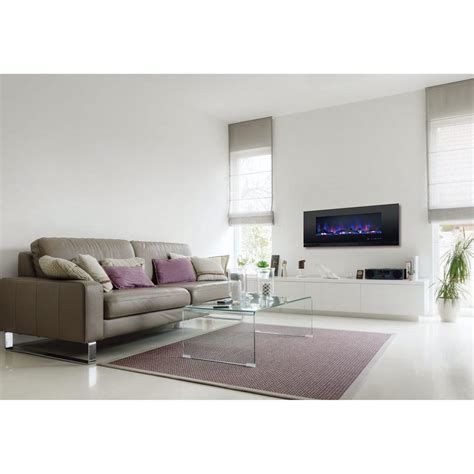 Maxxprime 36 electric fireplace, free standing, recessed and wall mounted fireplace insert heater with touch screen control panel, faux fire log & crystal options, 9 flamer color, 750/1500w. Cambridge Metropolitan 56 in. Wall-Mount Electric ...