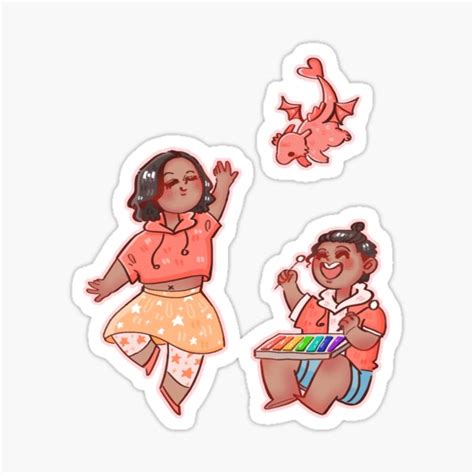 Baby Tarazi Siblings With Baby Dragon Sticker For Sale By