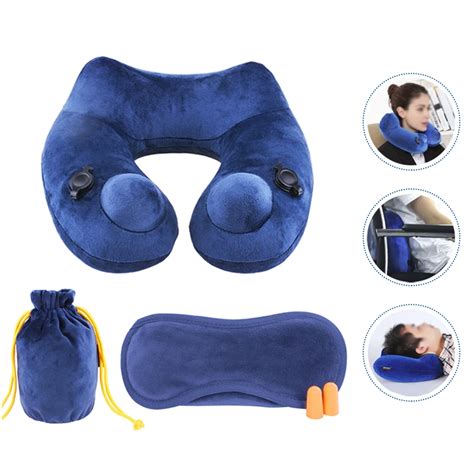 Automatic Inflatable U Shape Pillow 3d Hump Portable Travel Pillow Neck Head Travel Nursing Neck