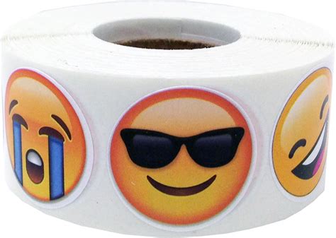 Buy Emoticon Emoji Happy Face Stickers 25 Mm 1 Inch Fun Circle Labels