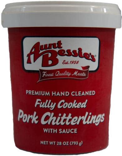 Aunt Bessies Premium Hand Cleaned Fully Cooked Pork Chitterlings 28