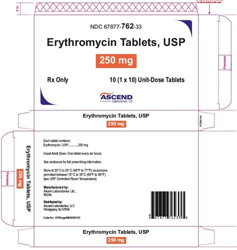 Erythromycin Tablets Package Insert