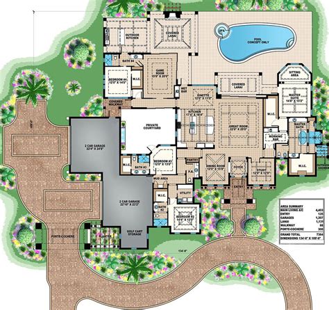 House Plan 1018 00284 Coastal Plan 4403 Square Feet 4 Bedrooms 4
