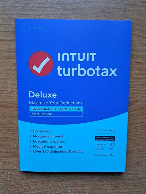 Used New Turbotax Deluxe Federal State Intuit Windows Mac Cd