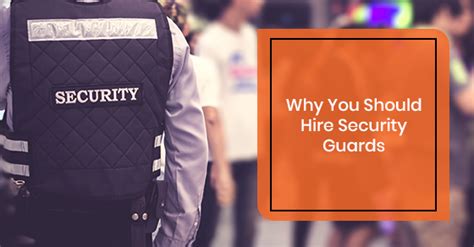 Why You Should Hire Security Guards Optimum Security