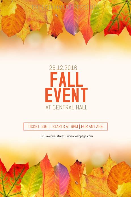 Fall Event Flyer Template Postermywall