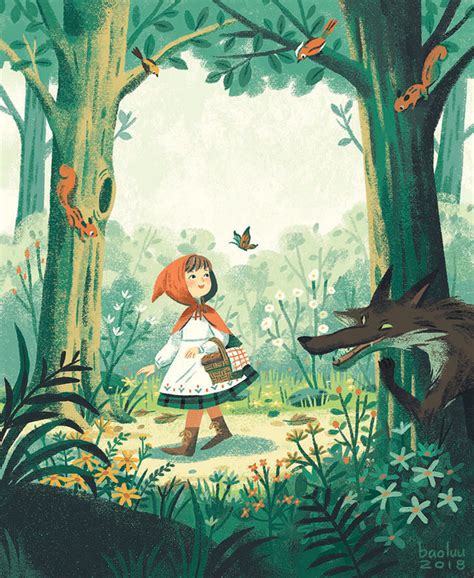 Little Red Riding Hood Illustration Drawing And Illustration Art And Collectibles Digital Awaji