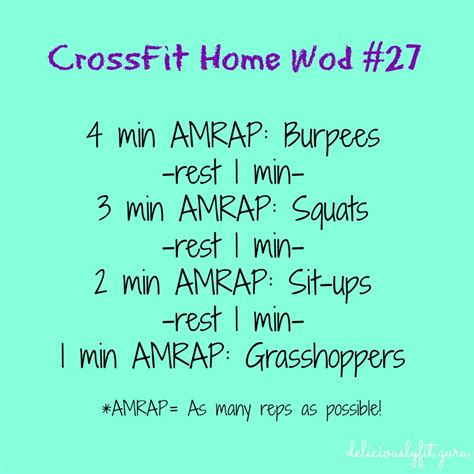Crossfit Home Wod 27 Deliciously Fit