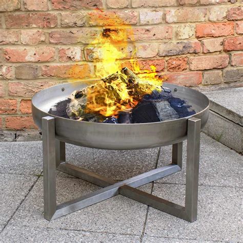 Wood Fire Pit Alna Stainless Steel Ubicaciondepersonascdmxgobmx