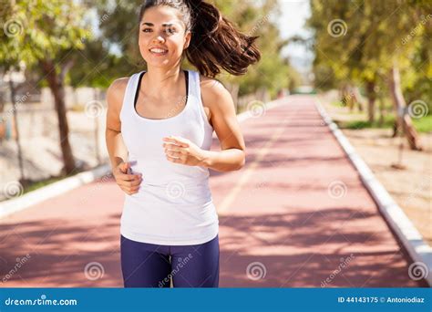 Happy Runner Outdoors Stock Image Image Of Runner Outfit 44143175
