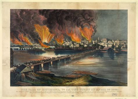 The Fall Of Richmond 1865 Poster By Janice M Displate