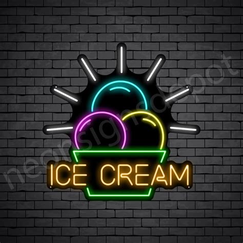 Ice Cream V Neon Sign Neon Signs Depot