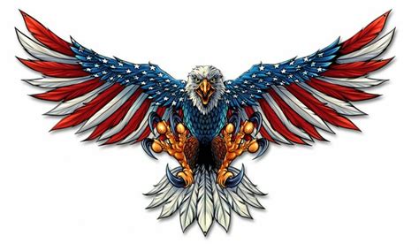 Eagle With Us Flag Wings Spread Pin Ups For Vets Store