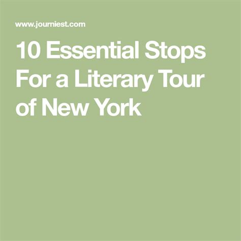 10 essential stops for a literary tour of new york literary creative writing programs tours
