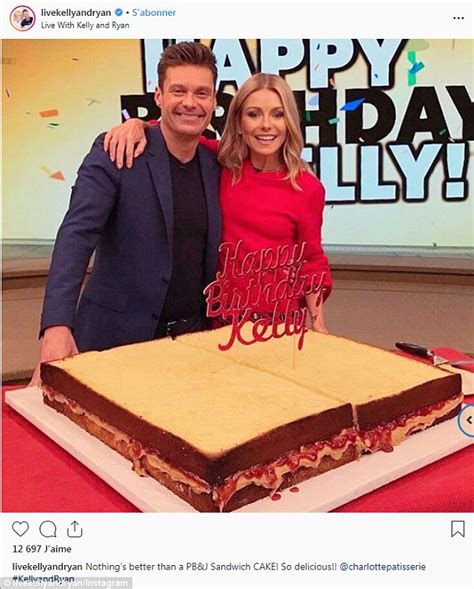 Kelly Ripa Celebrates Birthday As Ryan Seacrest Presents Her With Cake