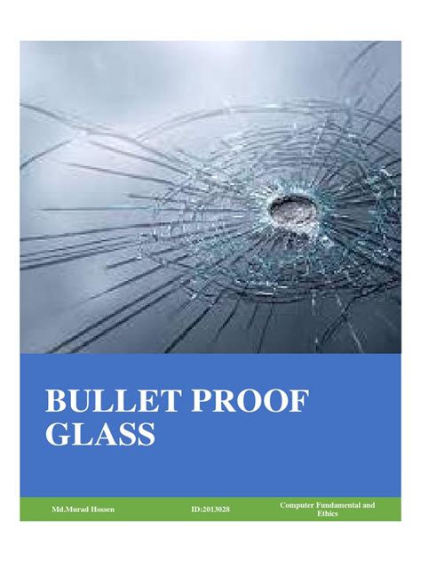 Bullet Proof Glass Pdf Glasses Composite Material