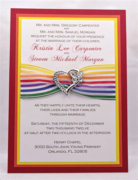 Rainbow Themed Wedding Invitations Rainbow Wedding Themed Wedding Invitations Rainbow