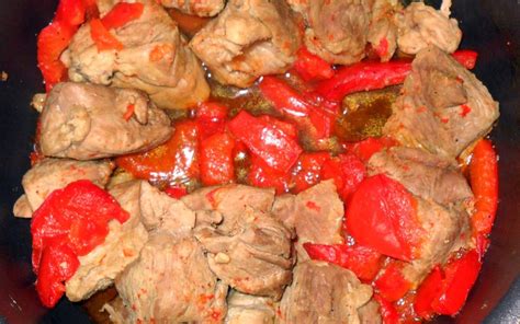 Recette Sauté de Porc au Poivron et Curry simple Cuisine Étudiant