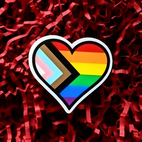 lgbtq pride heart pride stickers show your message etsy